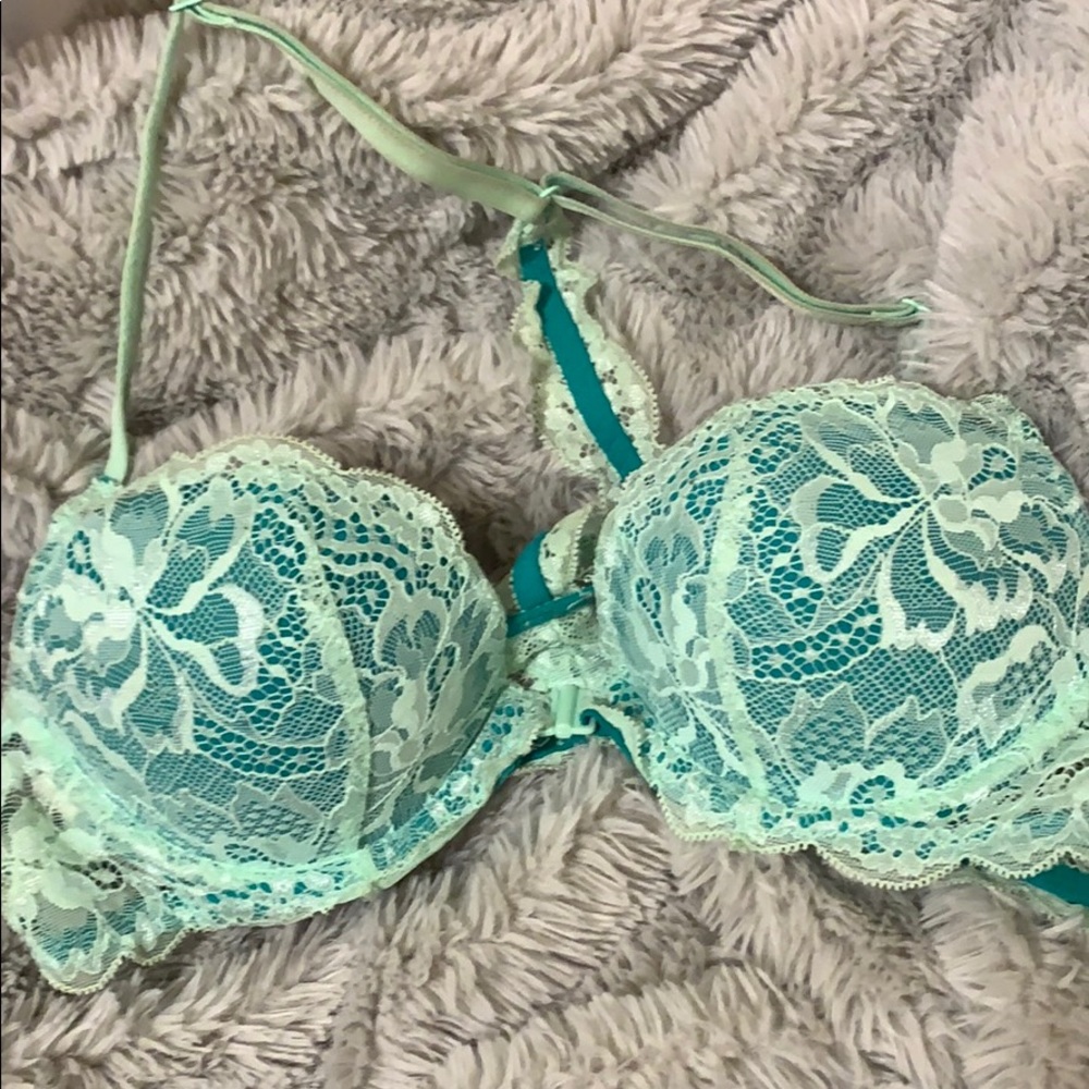 Sea Green lace bra